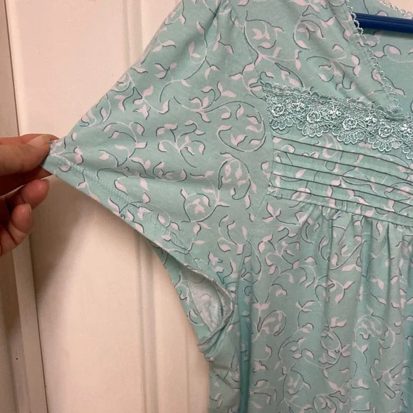 Croft & Barrow Teal and White Intimates - Picture 4 of 4